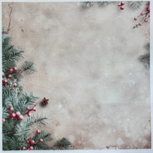 Load image into Gallery viewer, Christmas Pine Printed Aida Fabric | 11–20 Count