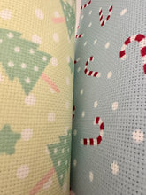 Load image into Gallery viewer, Pastel Christmas Cheer Aida Fabric || Printed Fabric || Cross Stitch Canvas || 11/14/16/18/20 Count