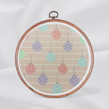 Load image into Gallery viewer, Pastel Christmas Cheer Aida Fabric || Printed Fabric || Cross Stitch Canvas || 11/14/16/18/20 Count