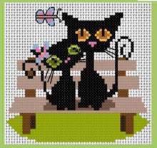 Load image into Gallery viewer, Black Cats Counted Cross Stitch Kit Collection | 14 Count