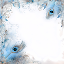 Load image into Gallery viewer, Blue Peacock Printed Aida Fabric | 8 Designs