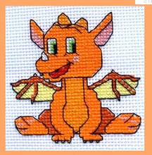 Load image into Gallery viewer, Baby Dragons Counted Cross Stitch Kit Collection | 14 Count