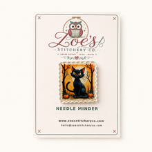 Load image into Gallery viewer, Halloween Black Cat Acrylic Needle Minder | Cross Stitch