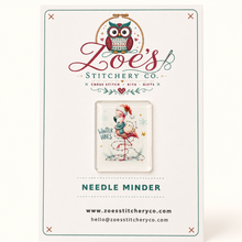 Load image into Gallery viewer, Winter Vibes Flamingo Acrylic Needle Minder | Cross Stitch