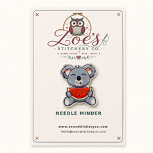 Load image into Gallery viewer, Watermelon Koala Acrylic Needle Minder | Cross Stitch