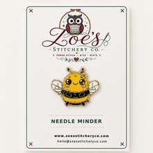 Load image into Gallery viewer, Cute Bumblebee Hard Enamel Needle Minder | Cross Stitch