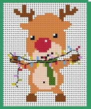 Load image into Gallery viewer, Christmas Reindeer Counted Cross Stitch Kit Collection | 14 Count