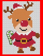 Load image into Gallery viewer, Christmas Reindeer Counted Cross Stitch Kit Collection | 14 Count