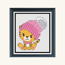 Load image into Gallery viewer, Christmas Tigers Counted Cross Stitch Kit Collection | 14 Count