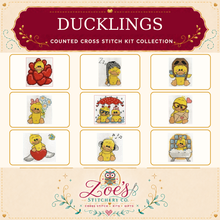 Load image into Gallery viewer, Cute Ducklings Counted Cross Stitch Kit Collection | 14 Count
