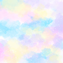 Load image into Gallery viewer, Fluffy Rainbow Skies Printed Aida Fabric | 12 Designs