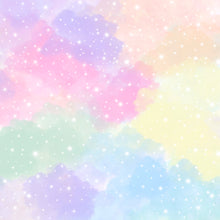 Load image into Gallery viewer, Fluffy Rainbow Skies Printed Aida Fabric | 12 Designs