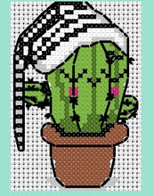 Load image into Gallery viewer, Funky Cactus Counted Cross Stitch Kit Collection | 14 Count