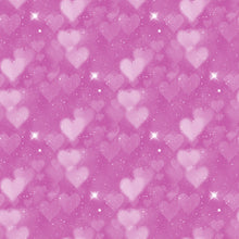 Load image into Gallery viewer, Pink & Purple Heart Bokeh Printed Aida | 25 Designs