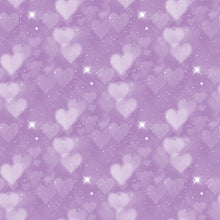Load image into Gallery viewer, Pink & Purple Heart Bokeh Printed Aida | 25 Designs