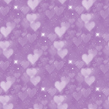 Load image into Gallery viewer, Pink & Purple Heart Bokeh Printed Aida | 25 Designs