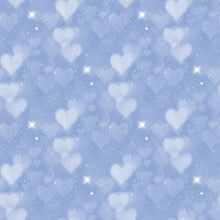 Load image into Gallery viewer, Blue & Aqua Heart Bokeh Printed Aida | 25 Designs