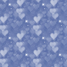 Load image into Gallery viewer, Blue & Aqua Heart Bokeh Printed Aida | 25 Designs
