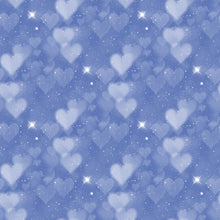 Load image into Gallery viewer, Blue & Aqua Heart Bokeh Printed Aida | 25 Designs