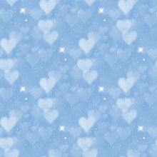 Load image into Gallery viewer, Blue & Aqua Heart Bokeh Printed Aida | 25 Designs