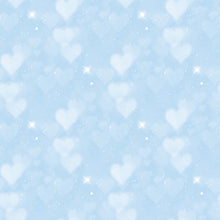 Load image into Gallery viewer, Blue & Aqua Heart Bokeh Printed Aida | 25 Designs