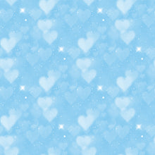 Load image into Gallery viewer, Blue & Aqua Heart Bokeh Printed Aida | 25 Designs