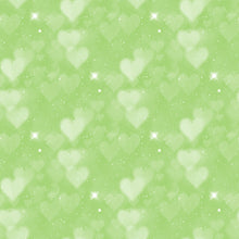Load image into Gallery viewer, Mint, Green & Golden Heart Bokeh Printed Aida | 25 Designs