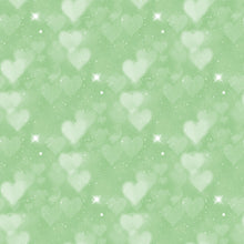Load image into Gallery viewer, Mint, Green & Golden Heart Bokeh Printed Aida | 25 Designs