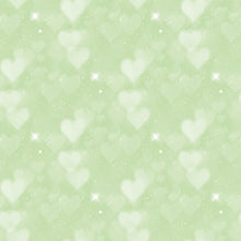 Load image into Gallery viewer, Mint, Green & Golden Heart Bokeh Printed Aida | 25 Designs