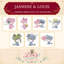Load image into Gallery viewer, Jasmine & Louis Dog Counted Cross Stitch Kit Collection | 14 Count