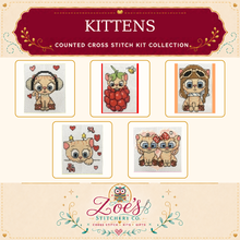 Load image into Gallery viewer, Kittens Counted Cross Stitch Kit Collection | 14 Count