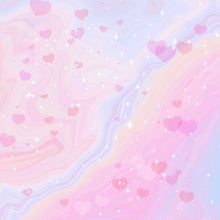 Load image into Gallery viewer, Marbled Hearts 001 printed Aida fabric