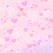 Load image into Gallery viewer, Marbled Hearts 002 printed Aida fabric
