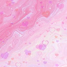 Load image into Gallery viewer, Marbled Hearts 004 printed Aida fabric