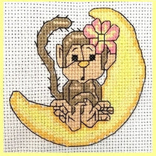 Load image into Gallery viewer, Monkeys Counted Cross Stitch Kit Collection | 14 Count