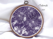 Load image into Gallery viewer, Cobwebs 001 Aida Fabric || Printed Fabric || Cross Stitch Canvas || 11/14/16/18/20 Count