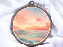 Load image into Gallery viewer, Fiery Sunset 001 Aida Fabric || Printed Fabric || Cross Stitch Canvas || 11/14/16/18/20 Count