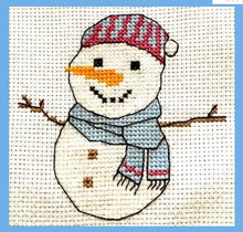 Load image into Gallery viewer, Snowman Counted Cross Stitch Kit Collection | 14 Count