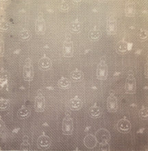 Load image into Gallery viewer, Haunted Harvest printed Aida fabric sample