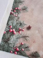 Load image into Gallery viewer, Christmas Pine Printed Aida Fabric | 11–20 Count
