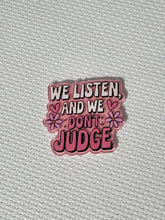 Load image into Gallery viewer, Needle Minder || Don't Judge Quote|| Cross Stitch Tool || ACRYLIC
