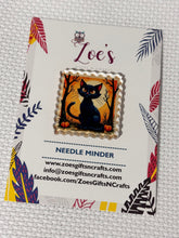 Load image into Gallery viewer, Needle Minder || Halloween Black Cat || Cross Stitch Tool || ACRYLIC
