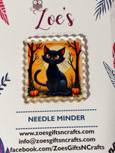 Load image into Gallery viewer, Needle Minder || Halloween Black Cat || Cross Stitch Tool || ACRYLIC
