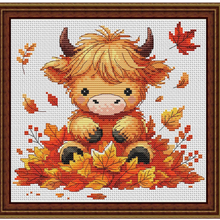 Load image into Gallery viewer, Highland Cooziness || Counted Cross Stitch Kits || Fun Cross Stitch || Modern Kit
