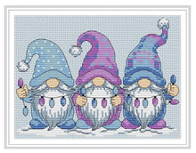 Load image into Gallery viewer, Midwinter Mischief Gonk Cross Stitch Kit | 14–18 Count
