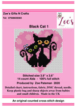 Load image into Gallery viewer, Counted Cross Stitch Kits || BLACK CATS COLLECTION || Animal Cross Stitch || Modern Kit

