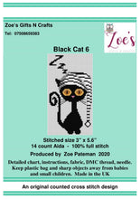 Load image into Gallery viewer, Counted Cross Stitch Kits || BLACK CATS COLLECTION || Animal Cross Stitch || Modern Kit
