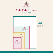 Load image into Gallery viewer, Snowflake Frames Printed Aida Fabric | 6 Designs
