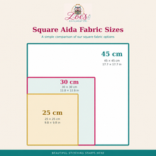 Load image into Gallery viewer, Snowflake Frames Printed Aida Fabric | 6 Designs
