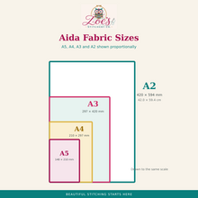 Load image into Gallery viewer, Pastel Stripes Printed Aida Fabric | 4 Colours
